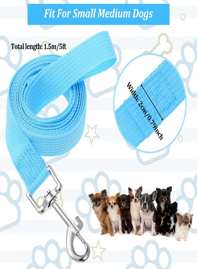 Lemecima 24 Pack Nylon Dog Training Leash Bulk 5 ft Dog Leash for Small and Medium Puppy Traction Rope for Training, Play, Camping, or Backyard, 12 Assorted Colors(Vibrant Colors) - Image 2